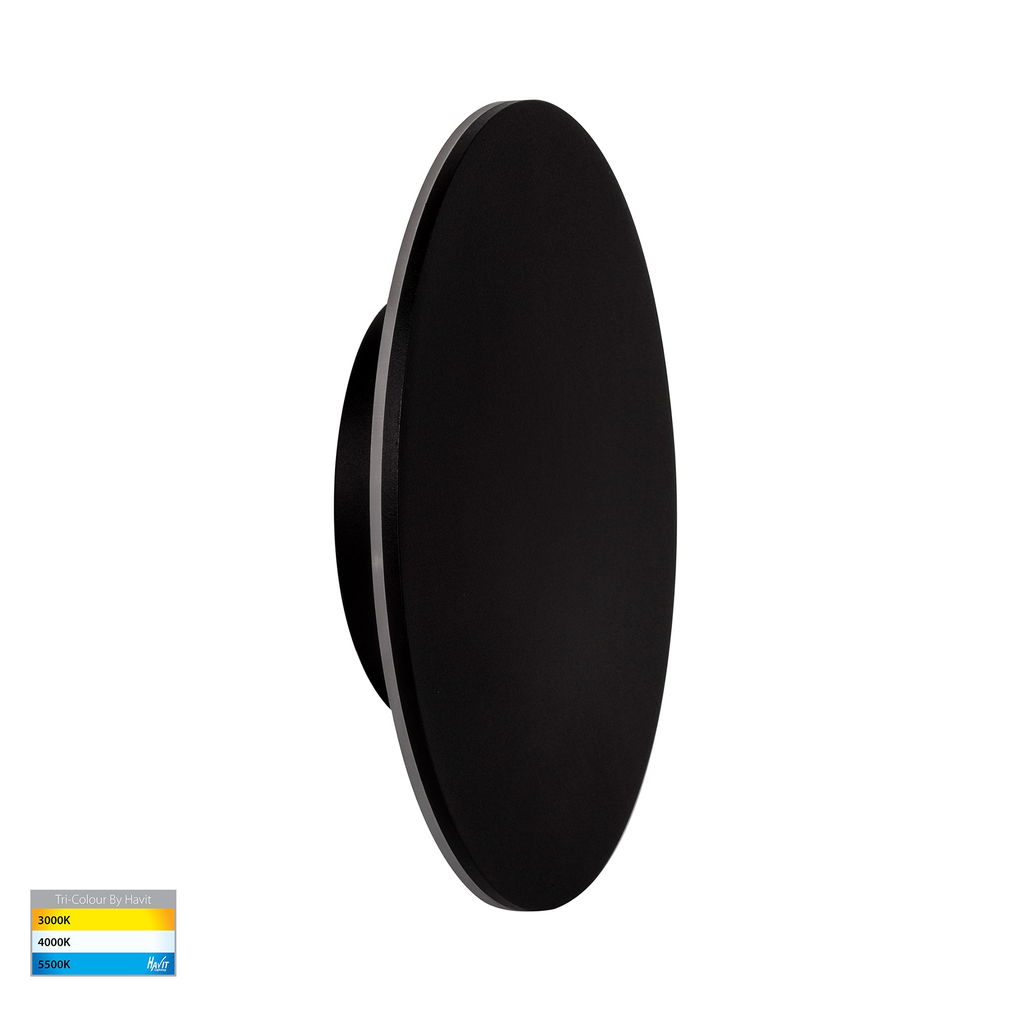 HV3593T-BLK - Halo Black TRI Colour LED Wall Light