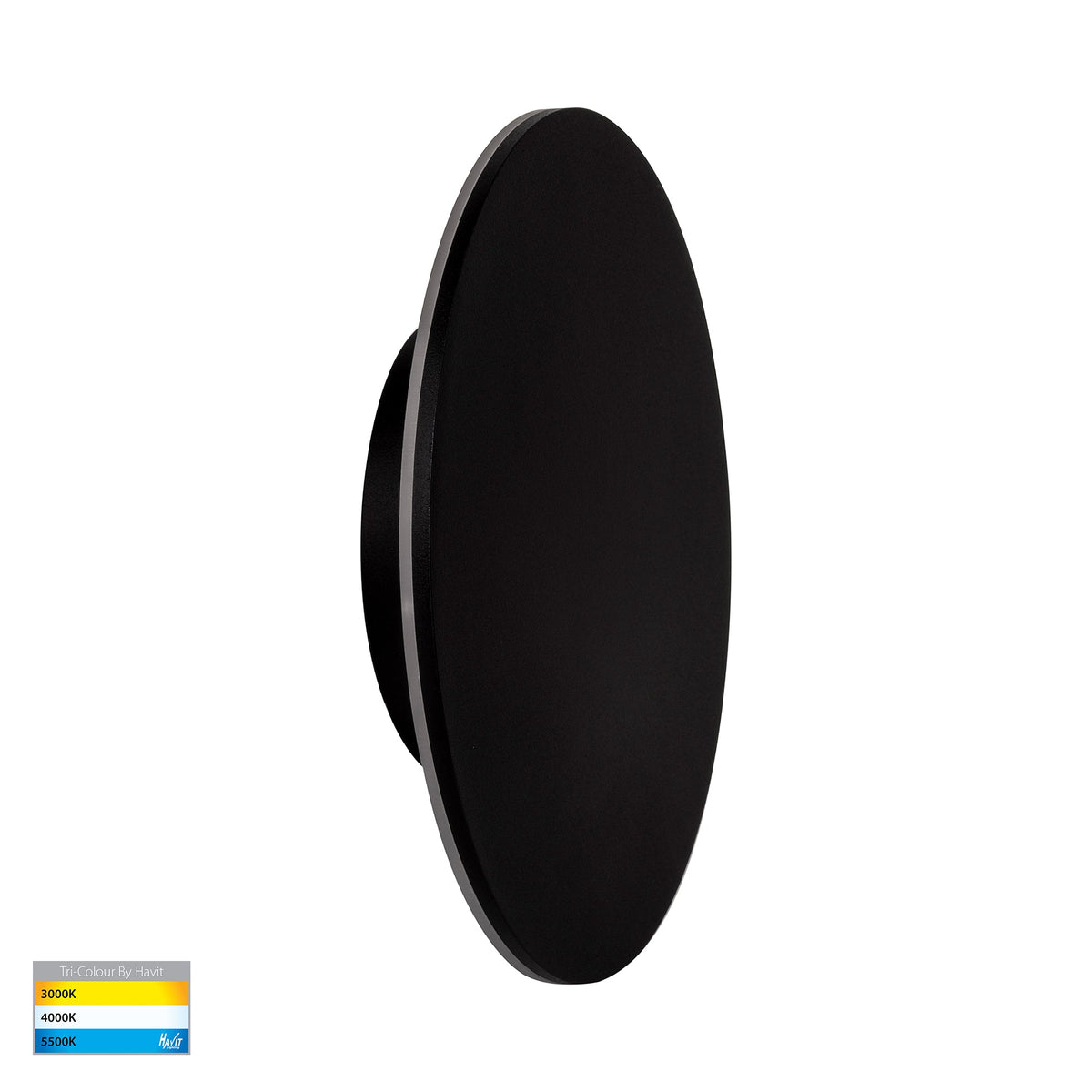 HV3593T-BLK - Halo Black TRI Colour LED Wall Light