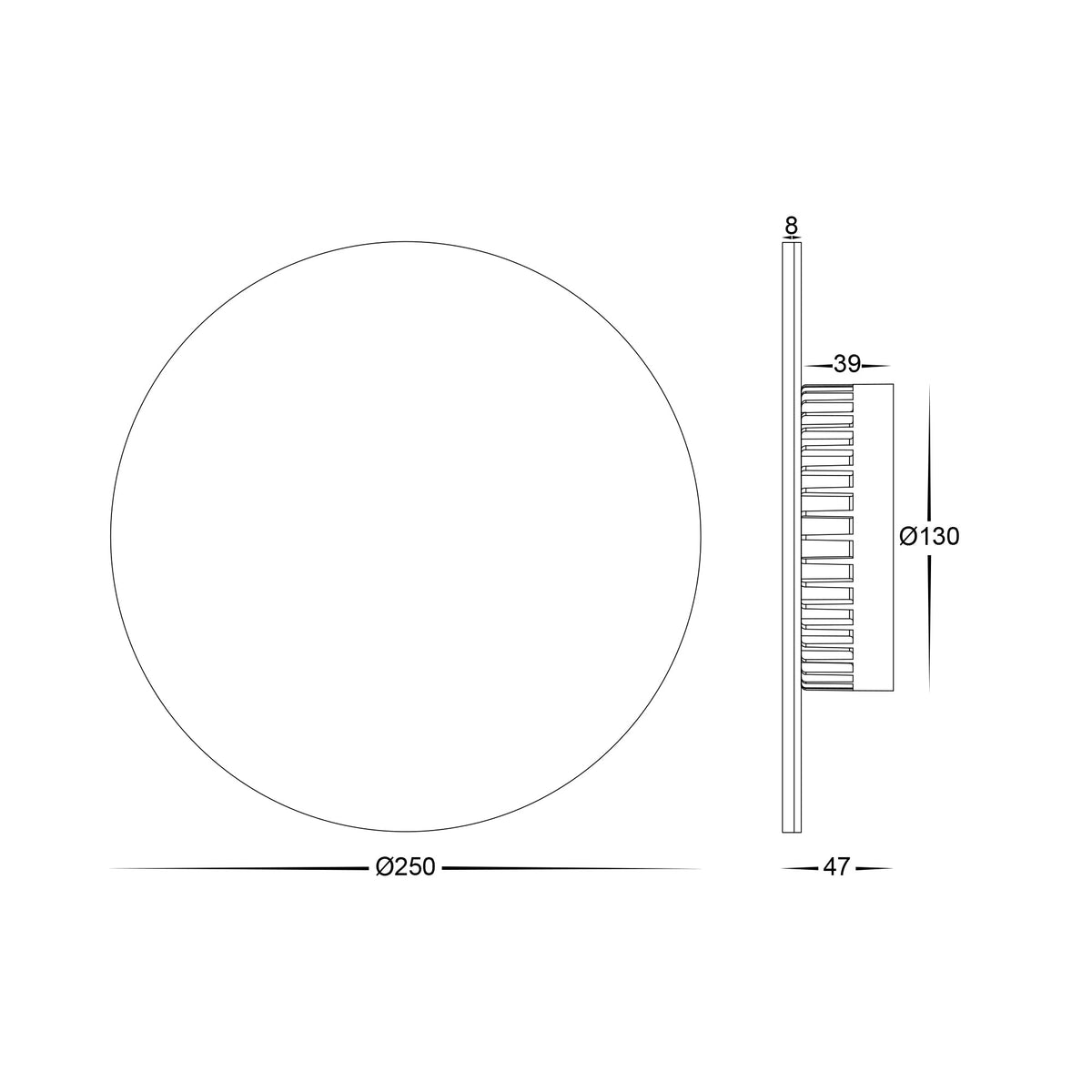 HV3593RGBW-BLK - Halo Black RGBW LED Wall Light
