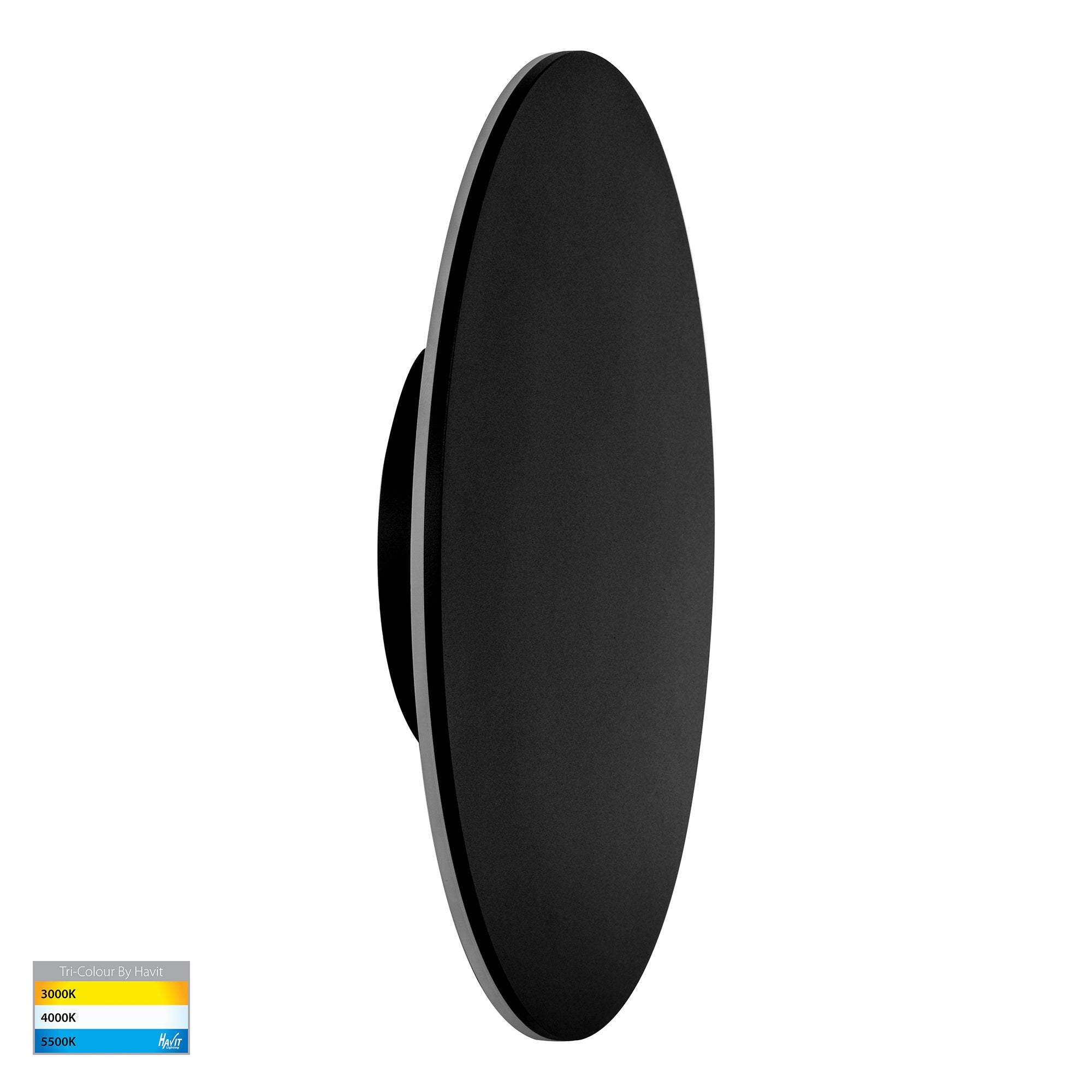 HV3594T-BLK - Halo Black TRI Colour LED Wall Light