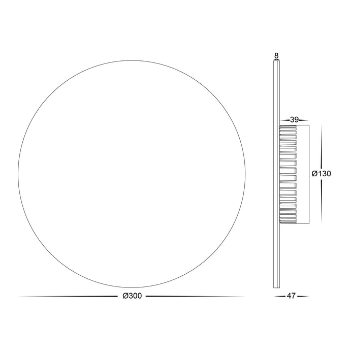 HV3594T-BLK - Halo Black TRI Colour LED Wall Light