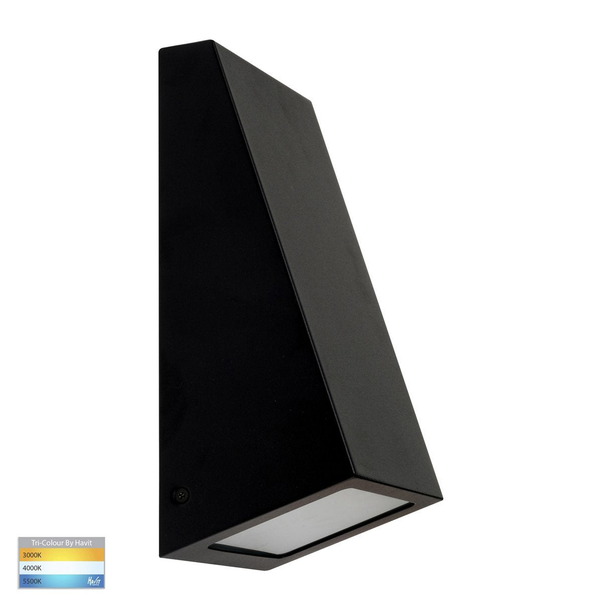 Taper Black TRI Colour E27 LED Wedge Wall Light