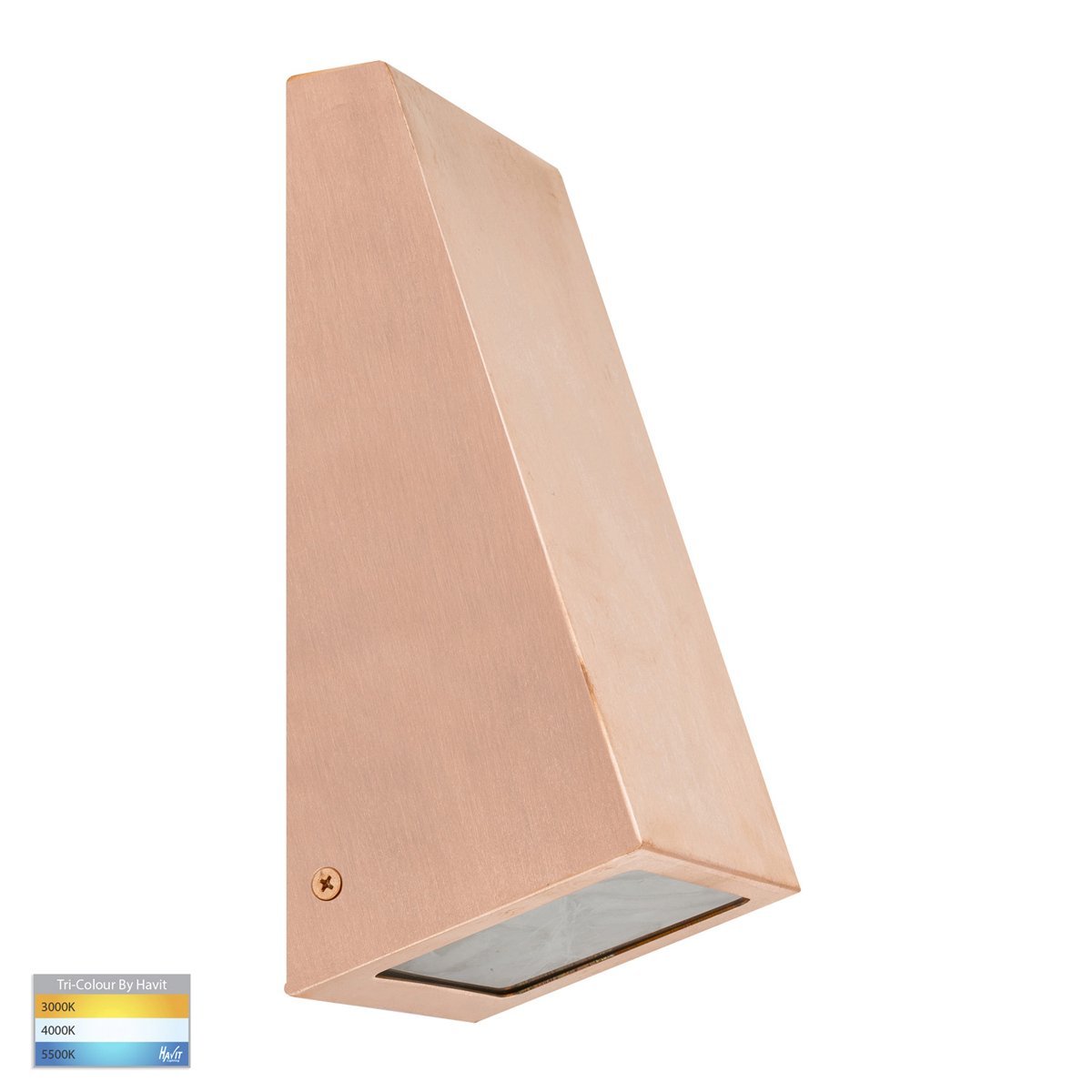 Taper Copper TRI Colour E27 LED Wedge Wall Light