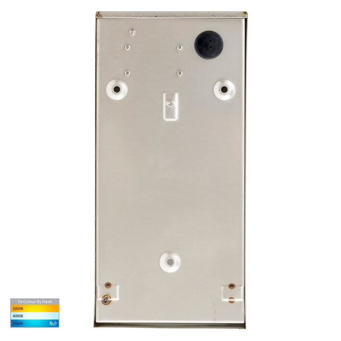 HV3601T-SS316 - Taper 316 Stainless Steel TRI Colour LED Wedge Wall Light