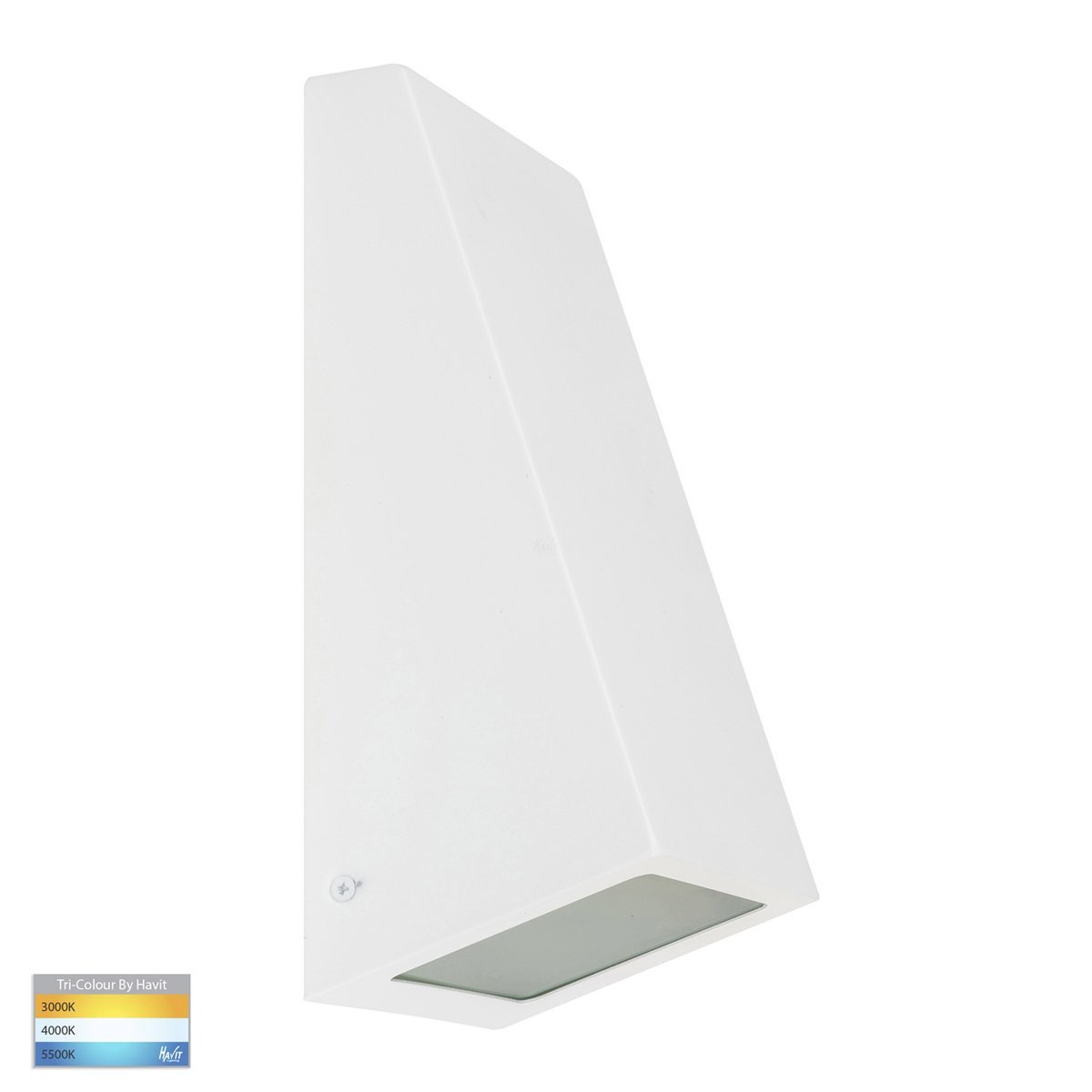 Taper White TRI Colour E27 LED Wedge Wall Light