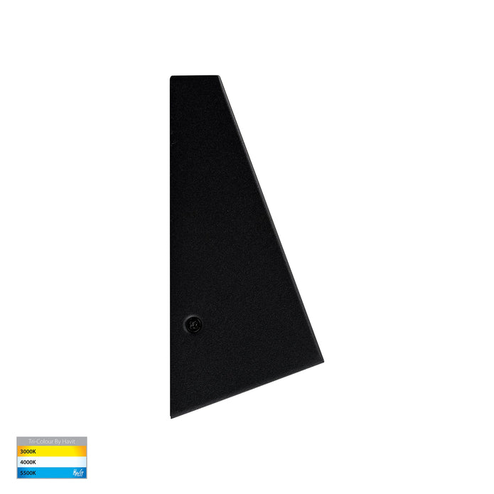 HV3602T-BLK - HV3605T-BLK -Taper Black TRI Colour LED Wedge Wall Light