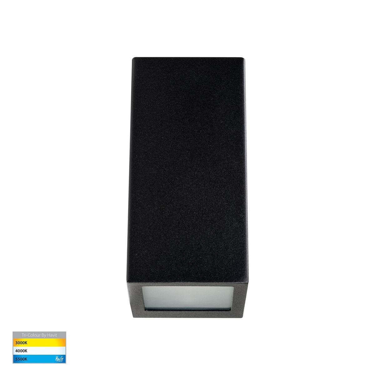HV3602T-BLK - HV3605T-BLK -Taper Black TRI Colour LED Wedge Wall Light