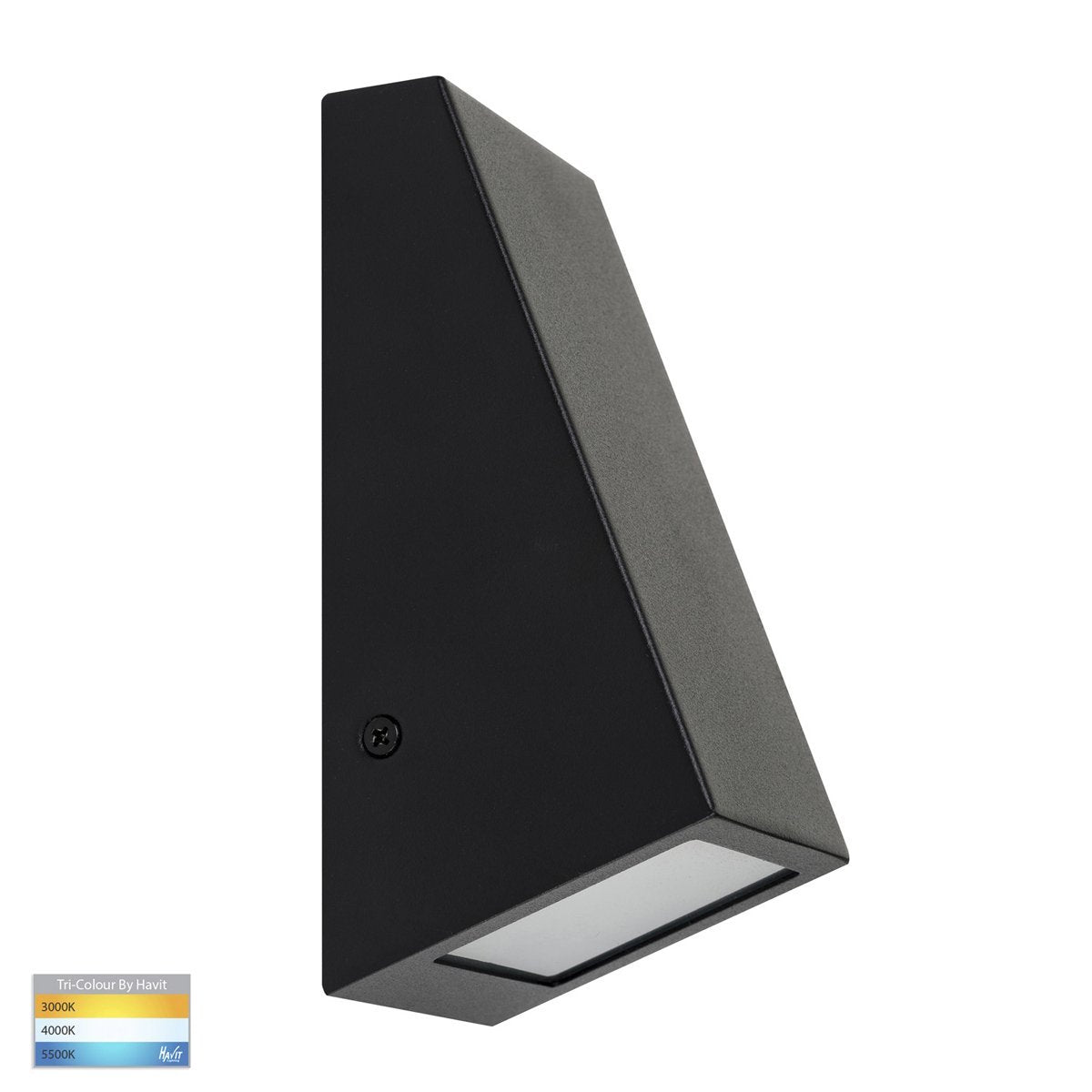 Taper Black TRI Colour GU10 LED Wedge Wall Light