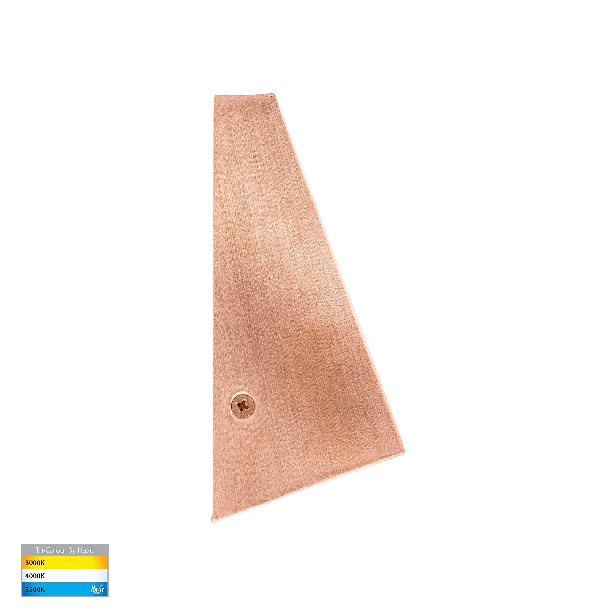 HV3602T-CP - HV3605T-CP -Taper Copper TRI Colour LED Wedge Wall Light