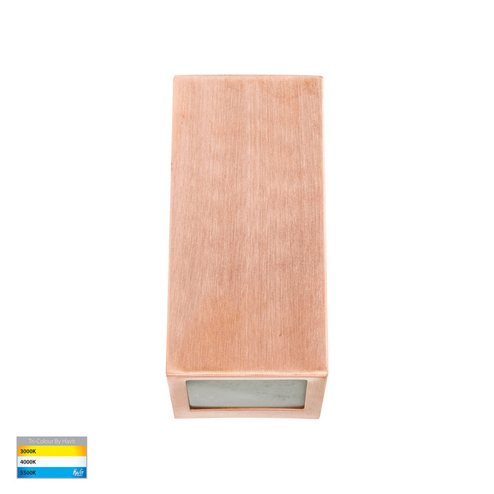 HV3602T-CP - HV3605T-CP -Taper Copper TRI Colour LED Wedge Wall Light
