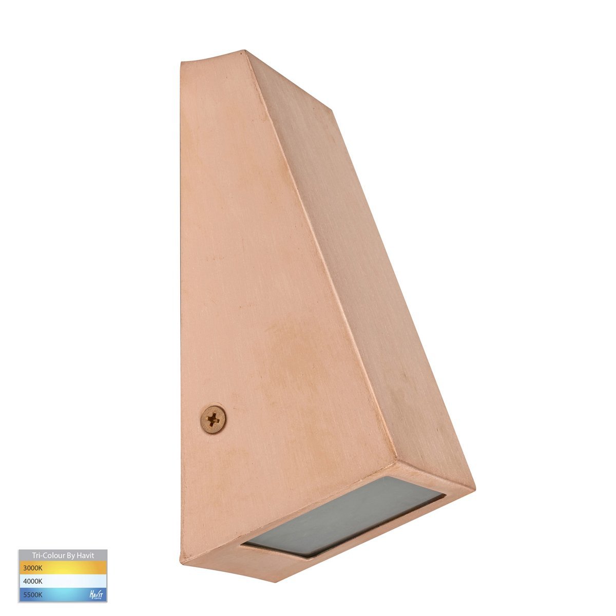 Taper Copper TRI Colour GU10 LED Wedge Wall Light