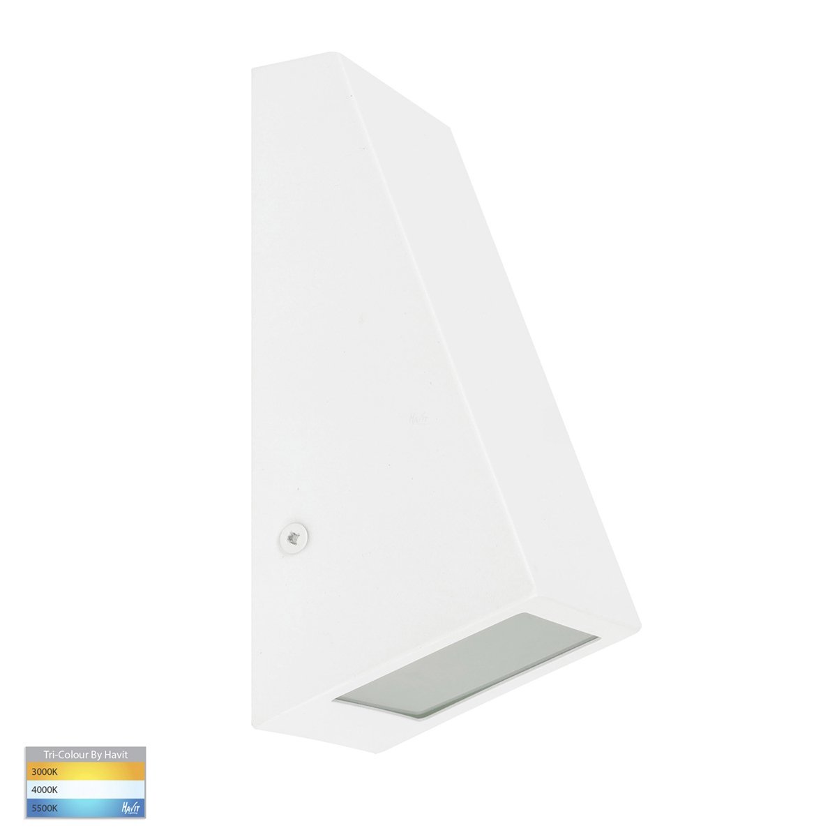 Taper White TRI Colour GU10 LED Wedge Wall Light