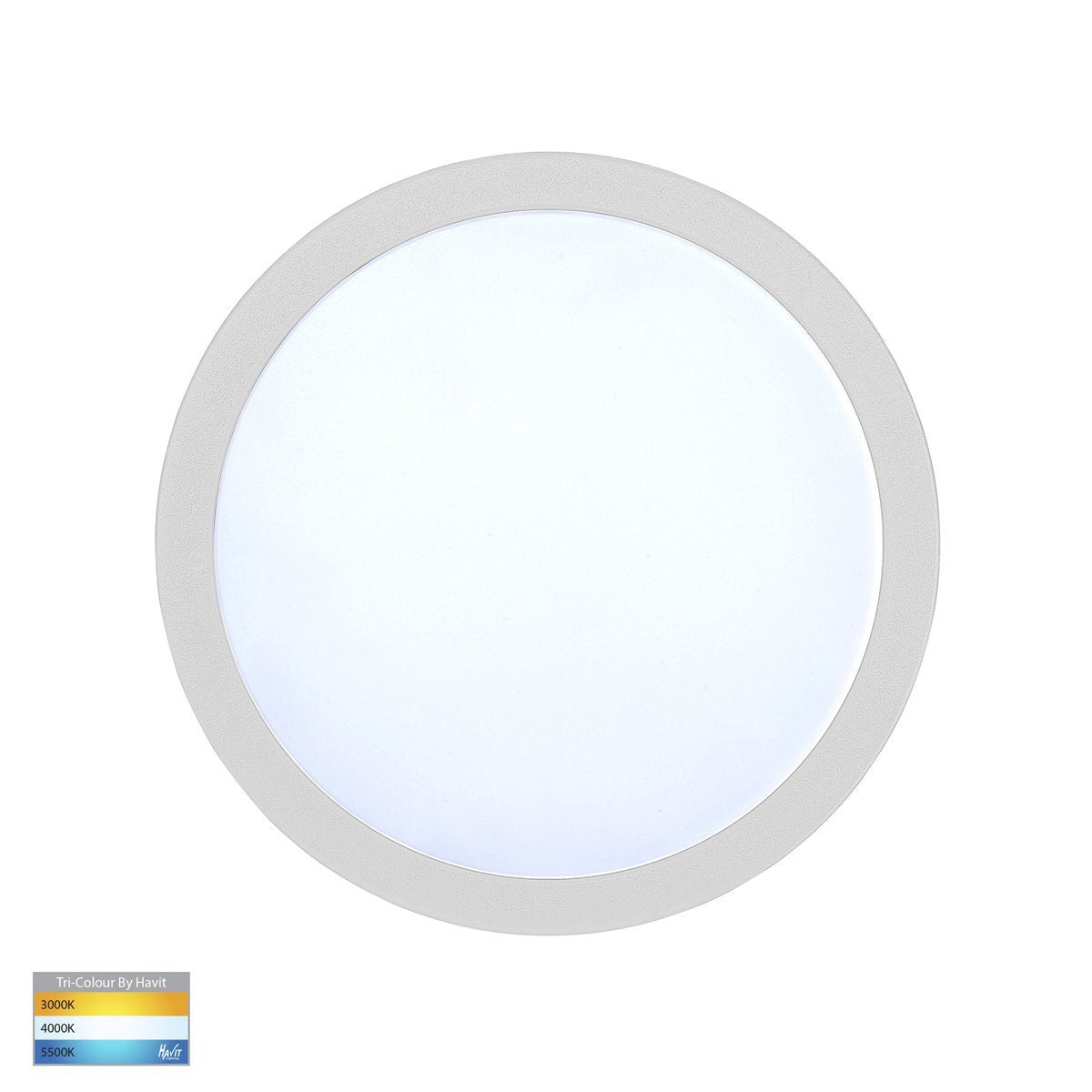 Liptor White 10w Surface Mounted LED Oyster Light - HV36051T-WHT