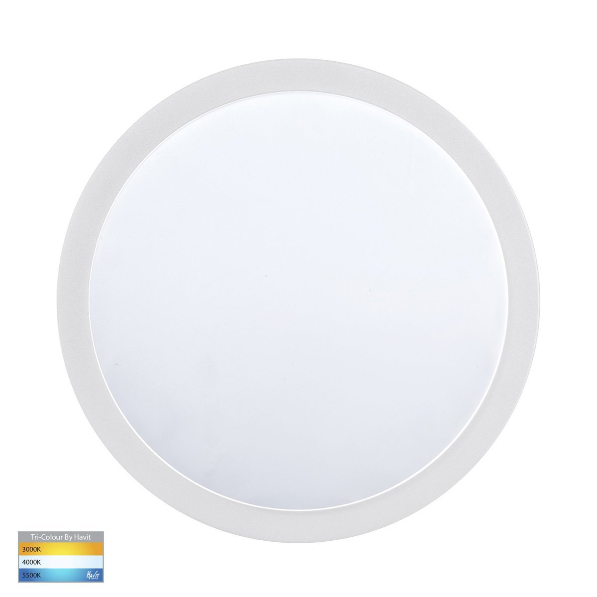 Liptor White 20w Surface Mounted LED Oyster Light - HV36052T-WHT