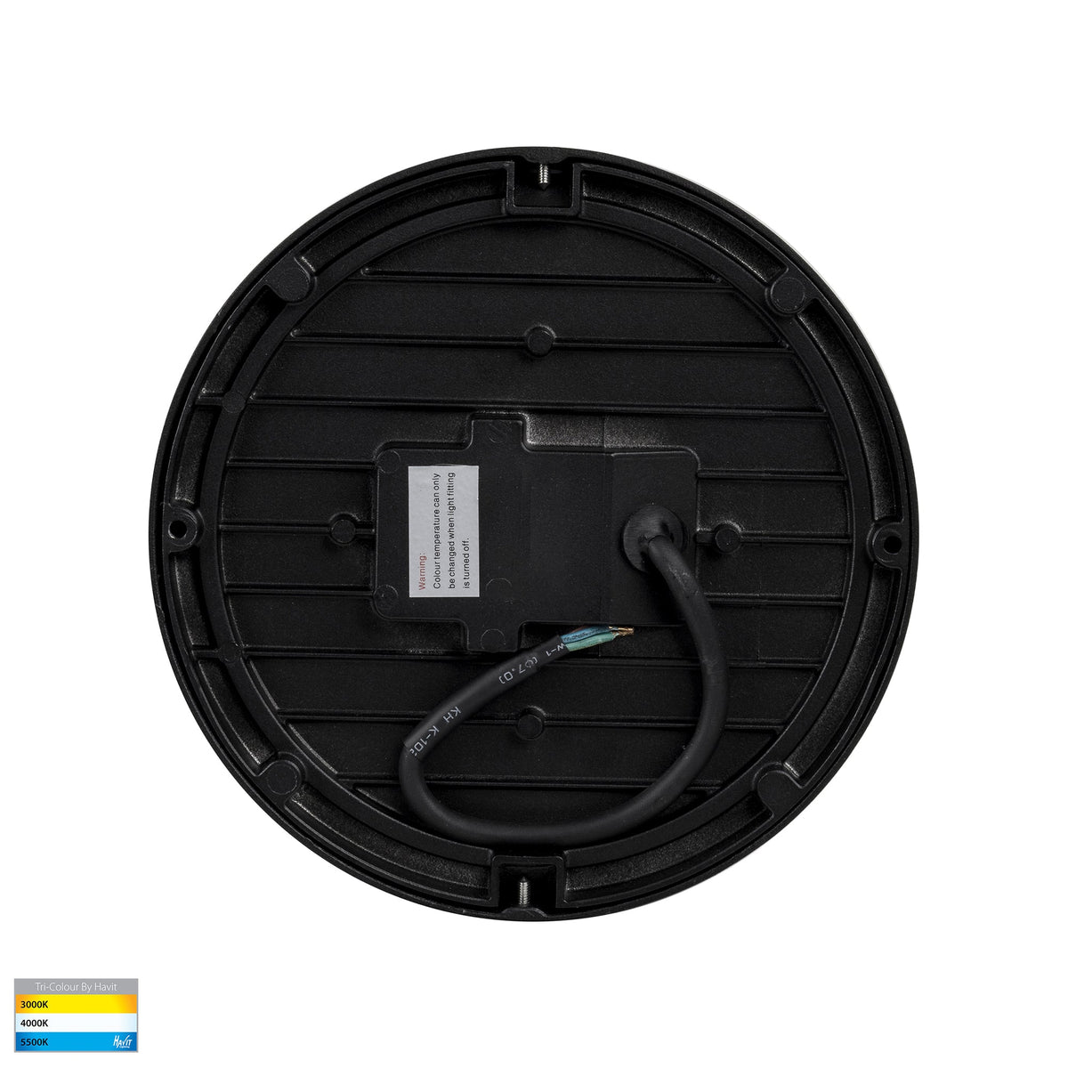 HV36053T-BLK - Liptor Black 30w Ceiling Mounted LED Oyster