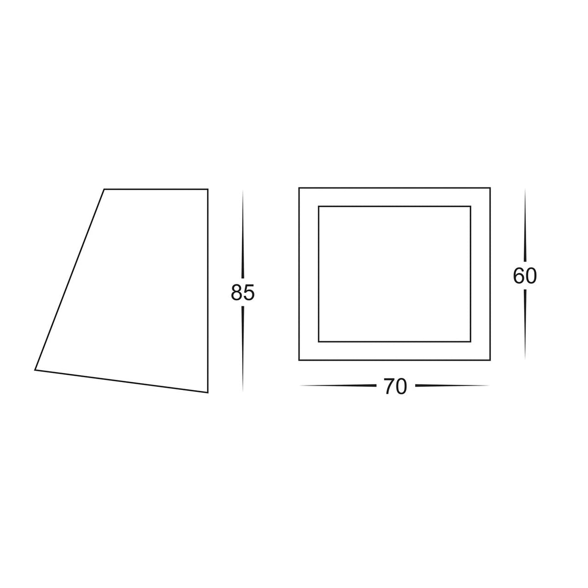 HV3608-BLK - Taper Black Wedge Step Light