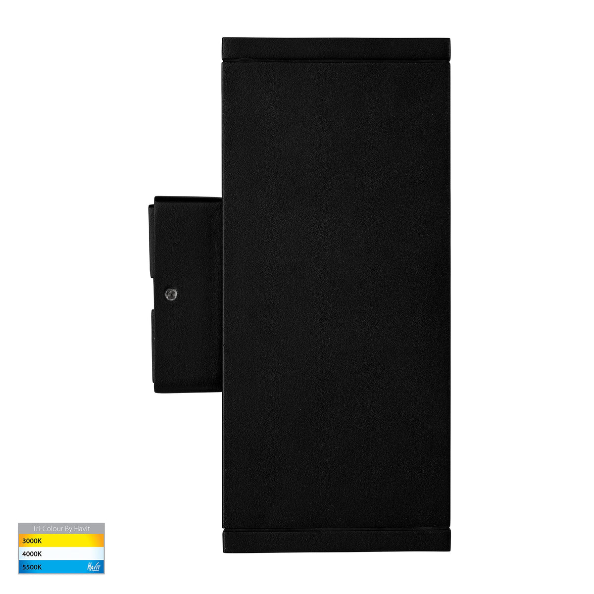 HV3624T-BLK - Quadru Square Black TRI Colour Up & Down LED Wall Light
