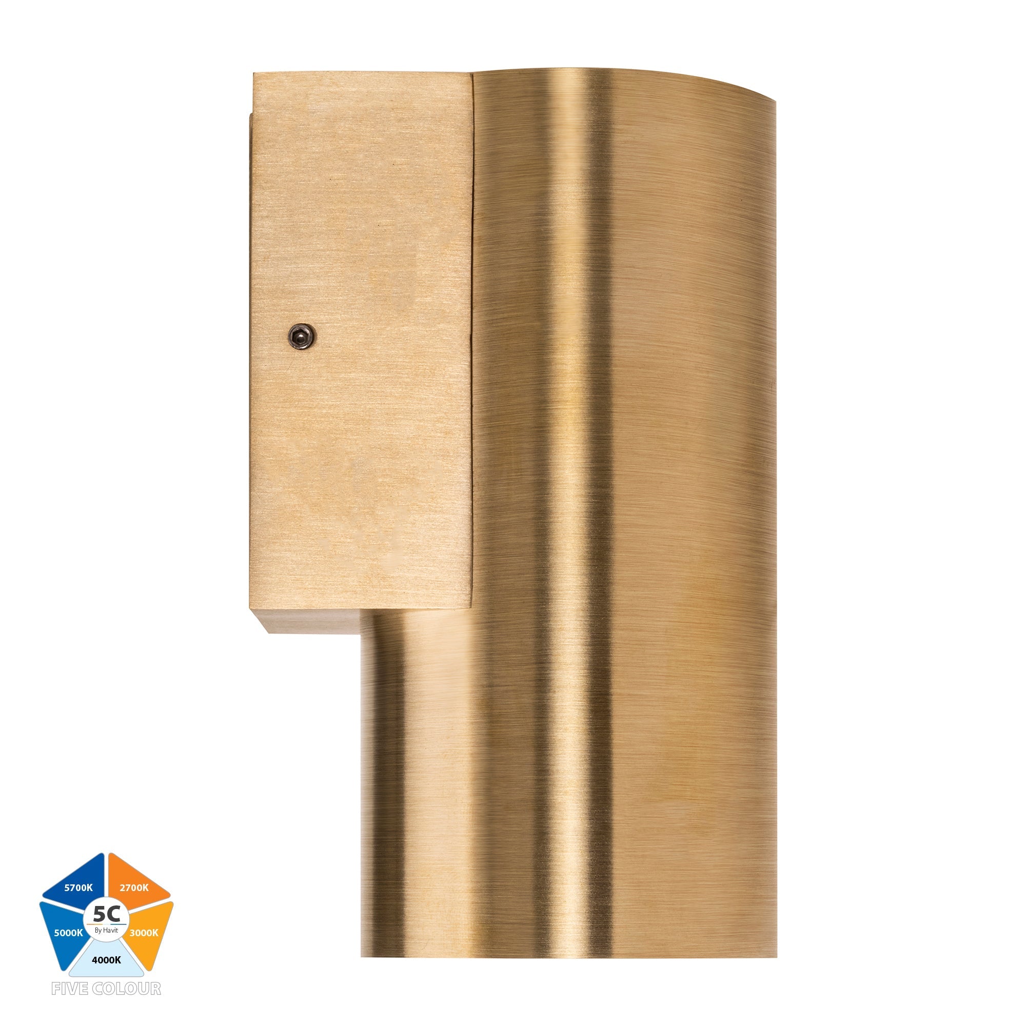 HV3625S-BR- Aries Solid Brass Fixed Down LED Wall Light