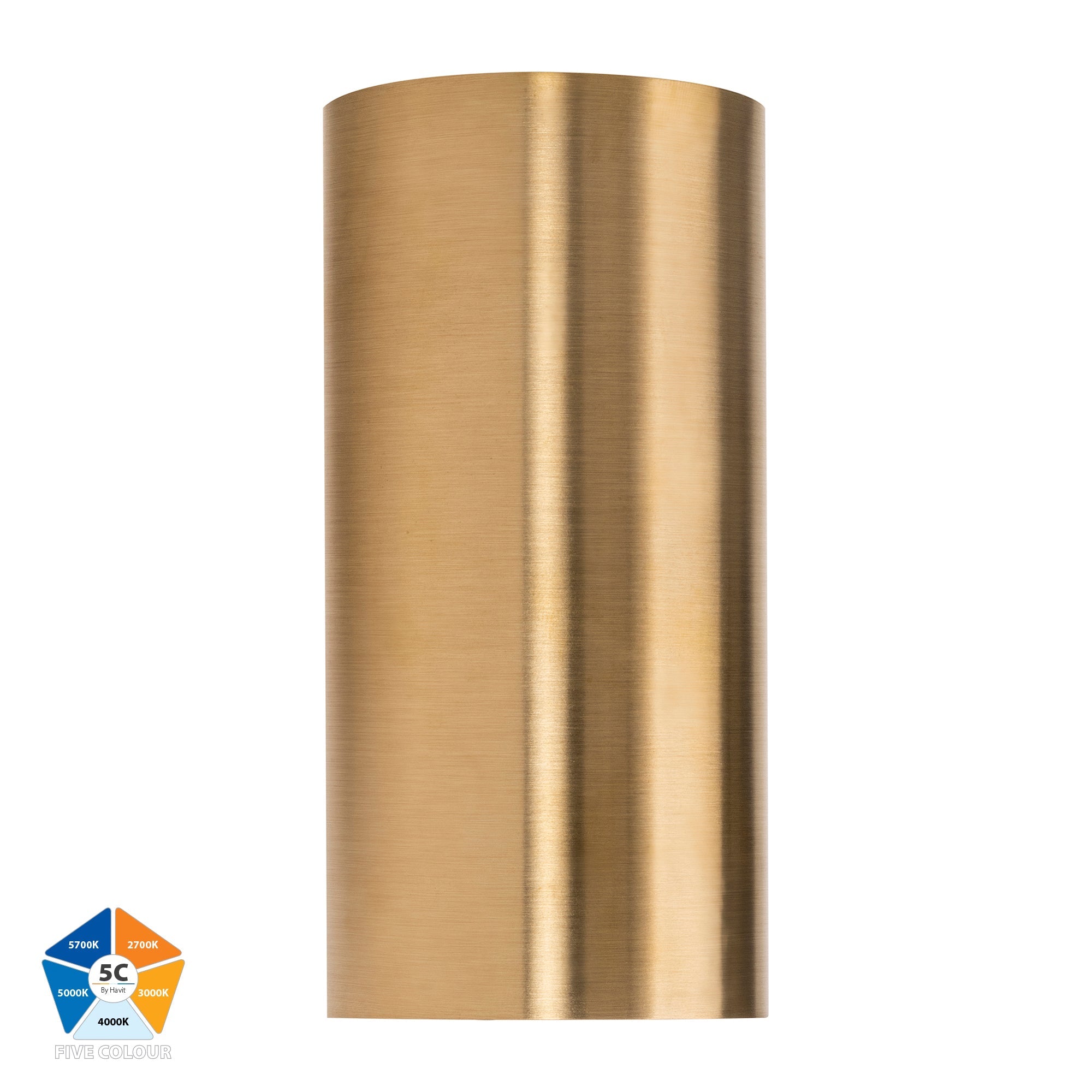 HV3625S-BR- Aries Solid Brass Fixed Down LED Wall Light