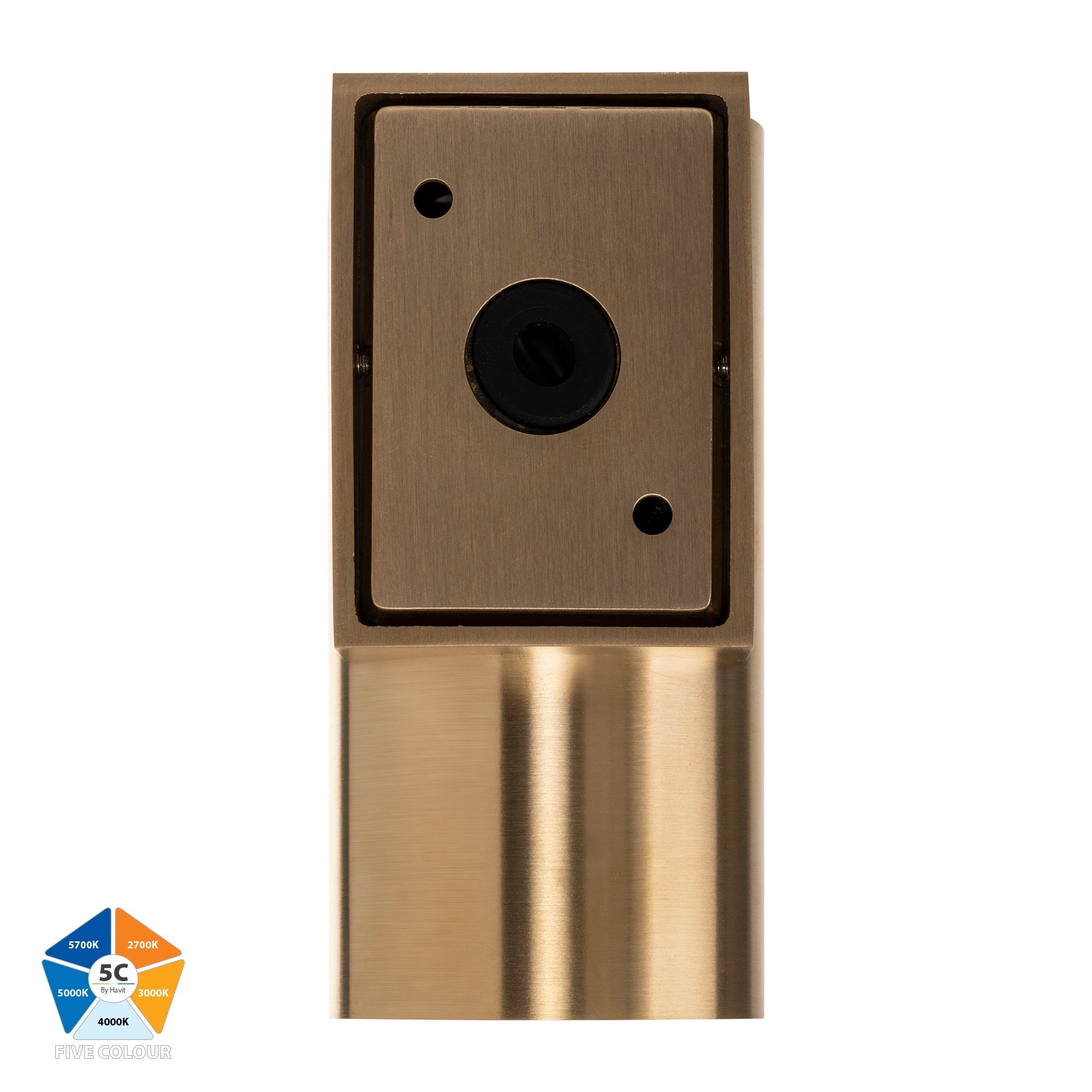 HV3625S-BR- Aries Solid Brass Fixed Down LED Wall Light