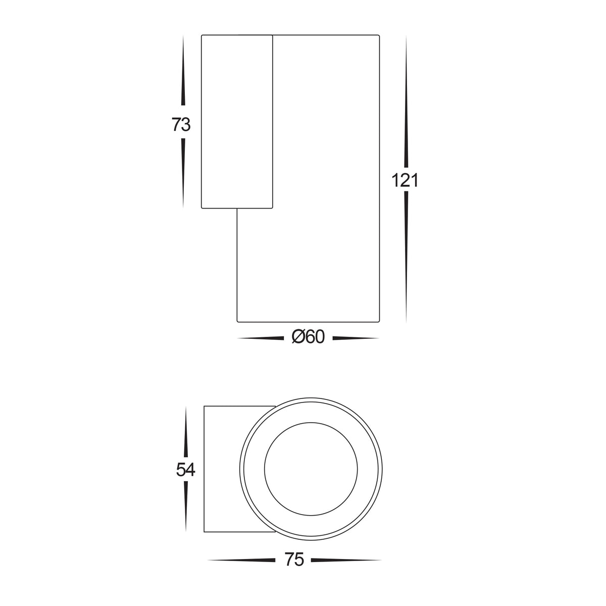 HV3625T-WHT- Aries 316 Stainless Steel White Down LED Wall Light