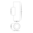 HV3626T-AB - Aries Antique Brass LED Up & Down Wall Light