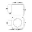HV3628T-BLK-SQ - Porter 15w LED Black Large Fixed Wall Light
