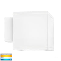 Thumbnail for Porter 15w Tri-Color LED White Large Square Fixed Down Wall Light