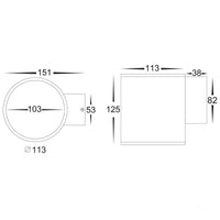 Thumbnail for HV3628T-WHT Dimensions
