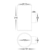 HV3629T-BLK - Porter Large Black Up & Down LED Wall Light