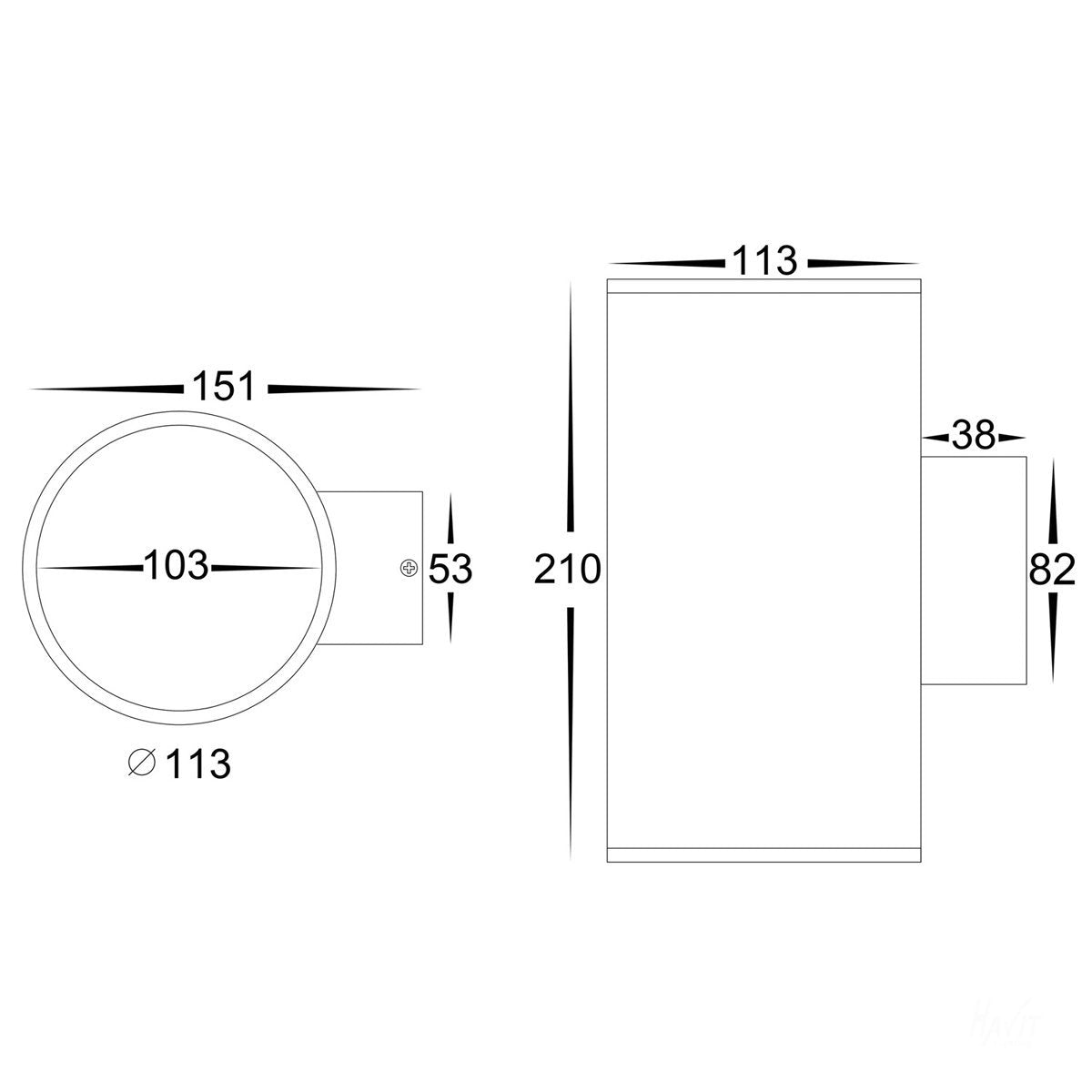 HV3629 Dimensions