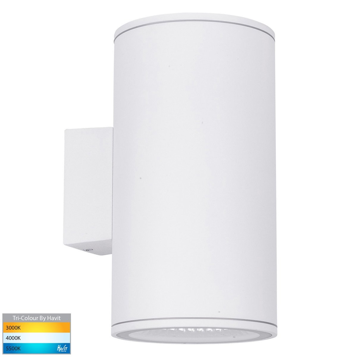 Porter 2 x 15w Tri-Color LED White Large Up and Down Wall Light