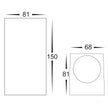 HV3632T-BLK - Accord Black TRI Colour Up & Down LED Wall Light