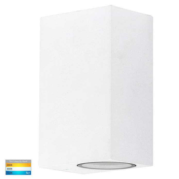 HV3632T-WHT - Accord White TRI Colour Up & Down LED Wall Light