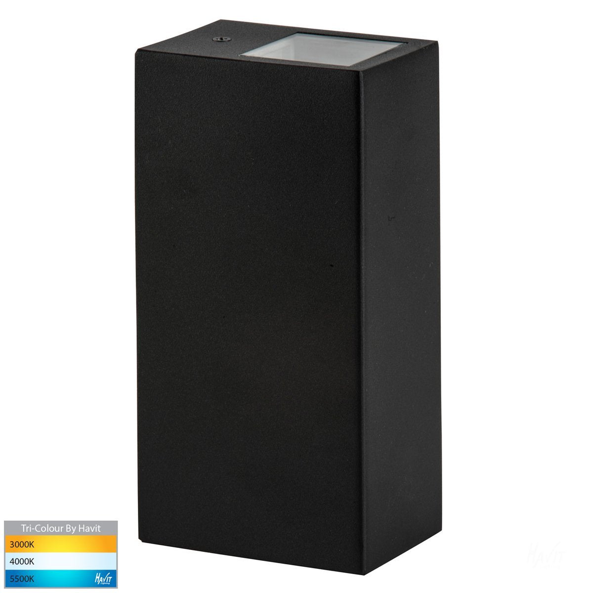 Veldi GU10 Black Square Up and Down Wall Light