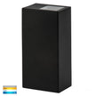 HV3633T-BLK - Veldi Black Square TRI Colour Up & Down Wall Light