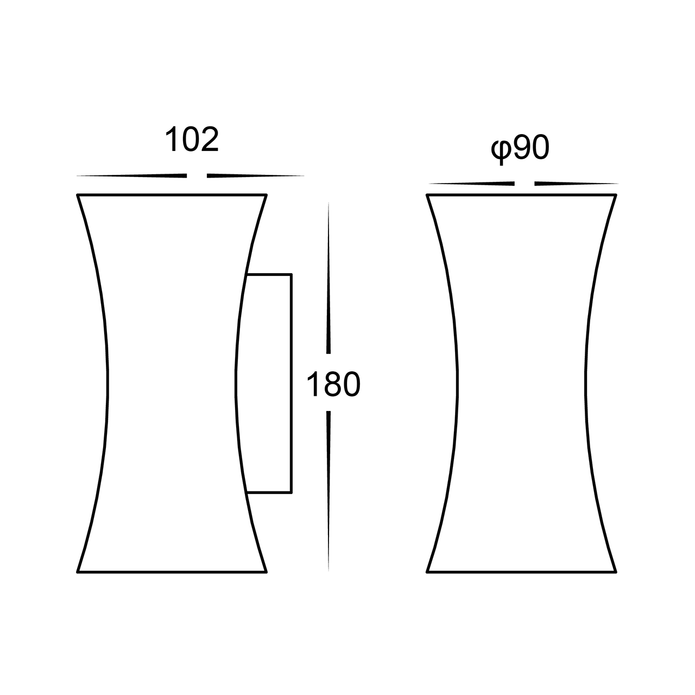HV3635T-WHT - Savannah White Up & Down LED Wall Light