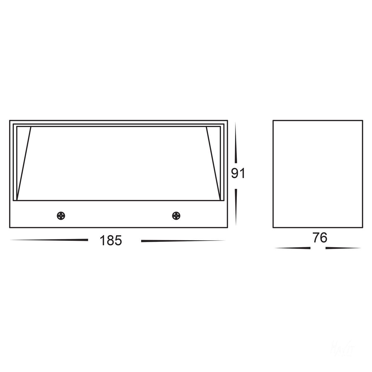HV3637T-WHT Dimensions