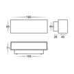 HV3639T-BLK - Blokk Black Up & Down LED Wall Light