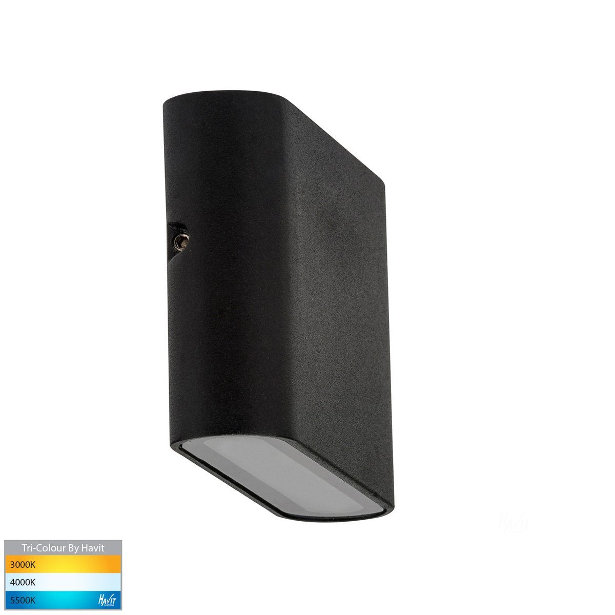 Lisse 12v DC 4w Tri-Color LED Black Fixed Down Wall Light