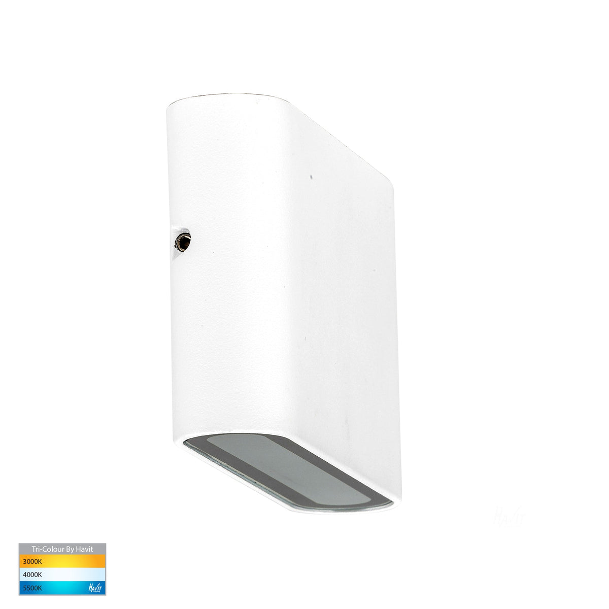 HV3641T-WHT - Lisse White Fixed Down TRI Colour LED Wall Light