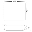 HV3642T-BLK - Lisse Black Up & Down TRI Colour LED Wall Light
