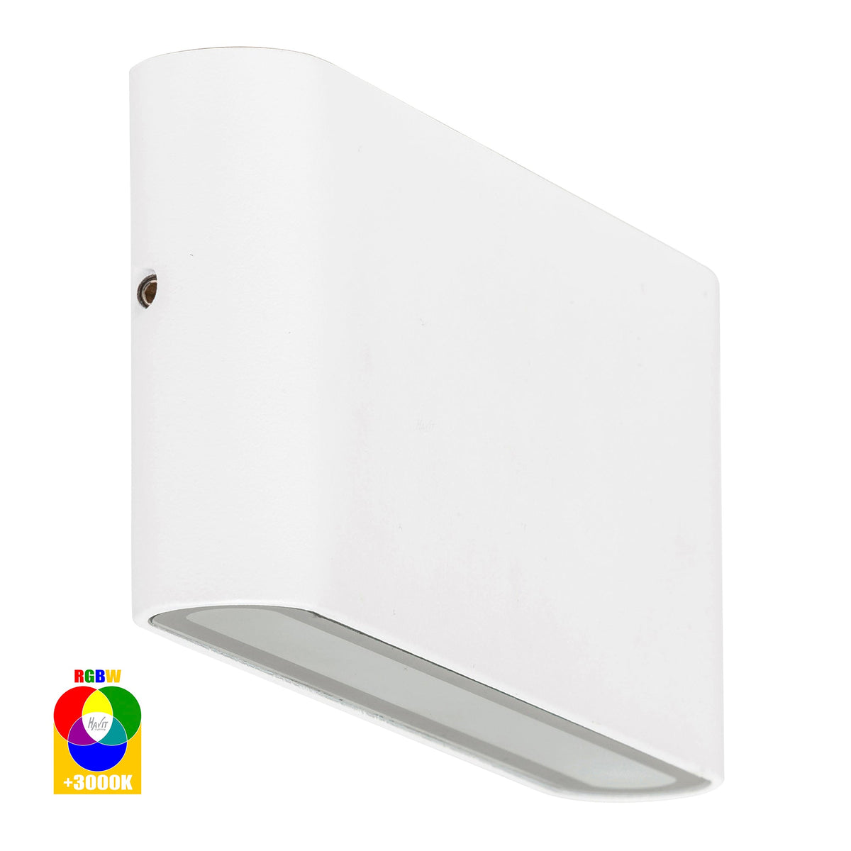 HV3643RGBW-WHT - Lisse White Fixed Down RGBW LED Wall Light