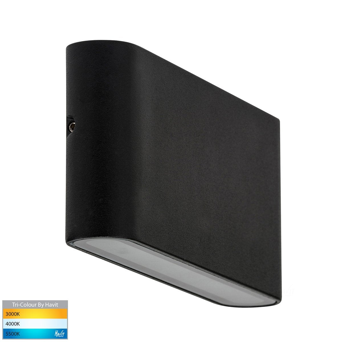 Lisse 6w Tri-Color LED Black Fixed Down Wall Light