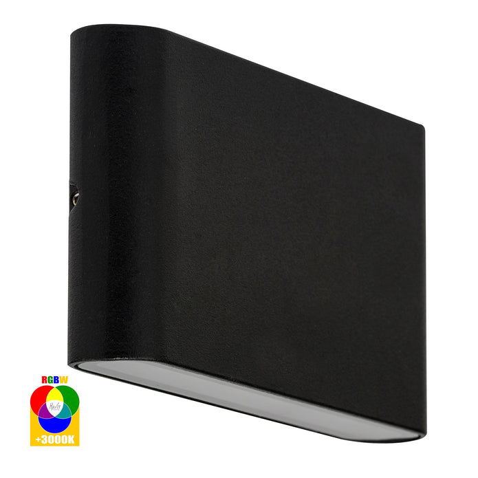 HV3644RGBW-BLK - Lisse Black Up & Down RGBW LED Wall Light