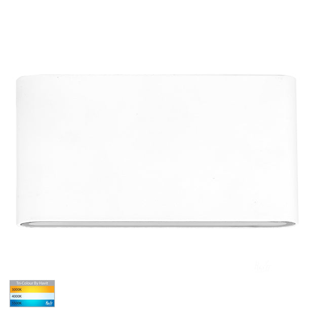 HV3644T-WHT - Lisse White Up & Down TRI Colour LED Wall Light