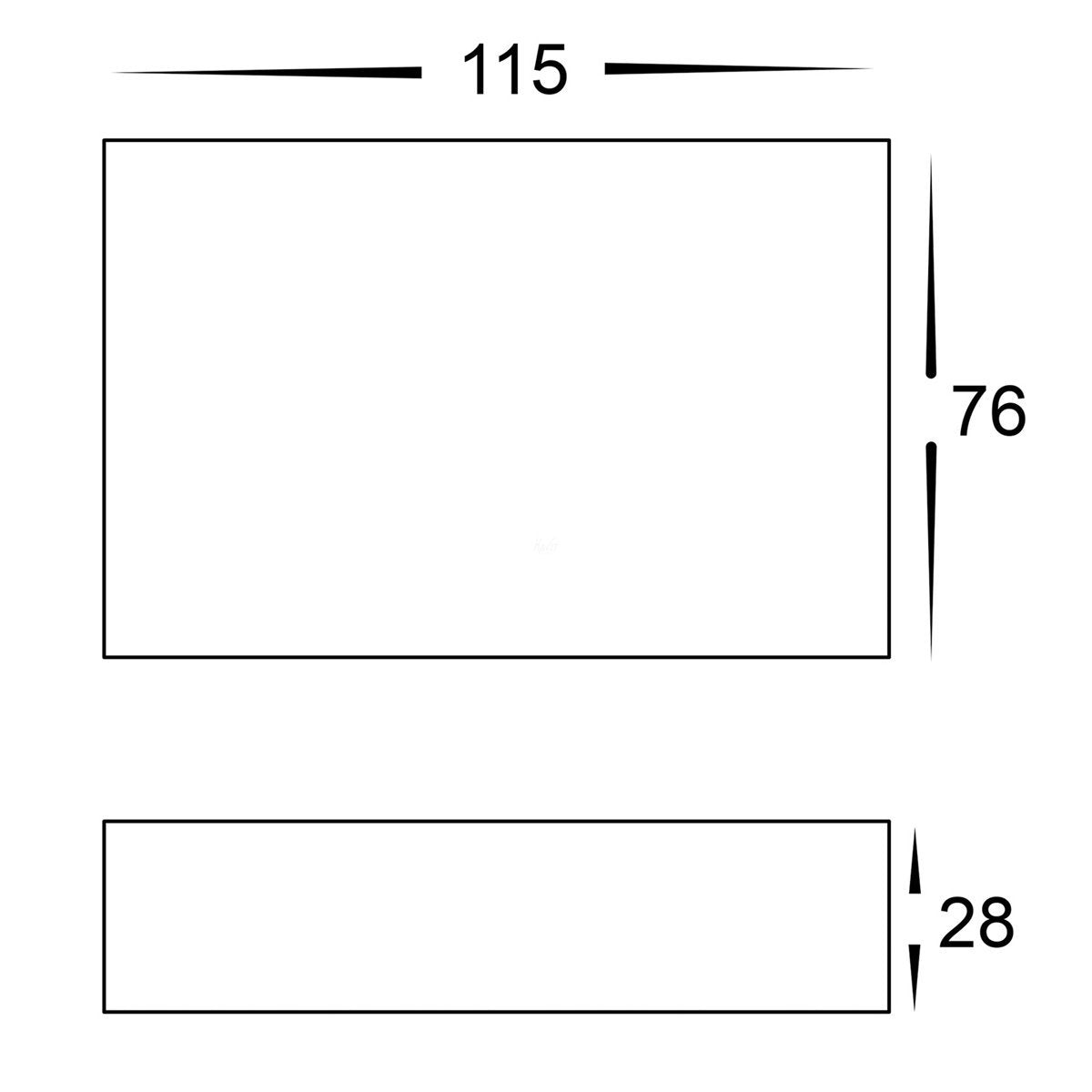 HV3645T-BLK Dimensions