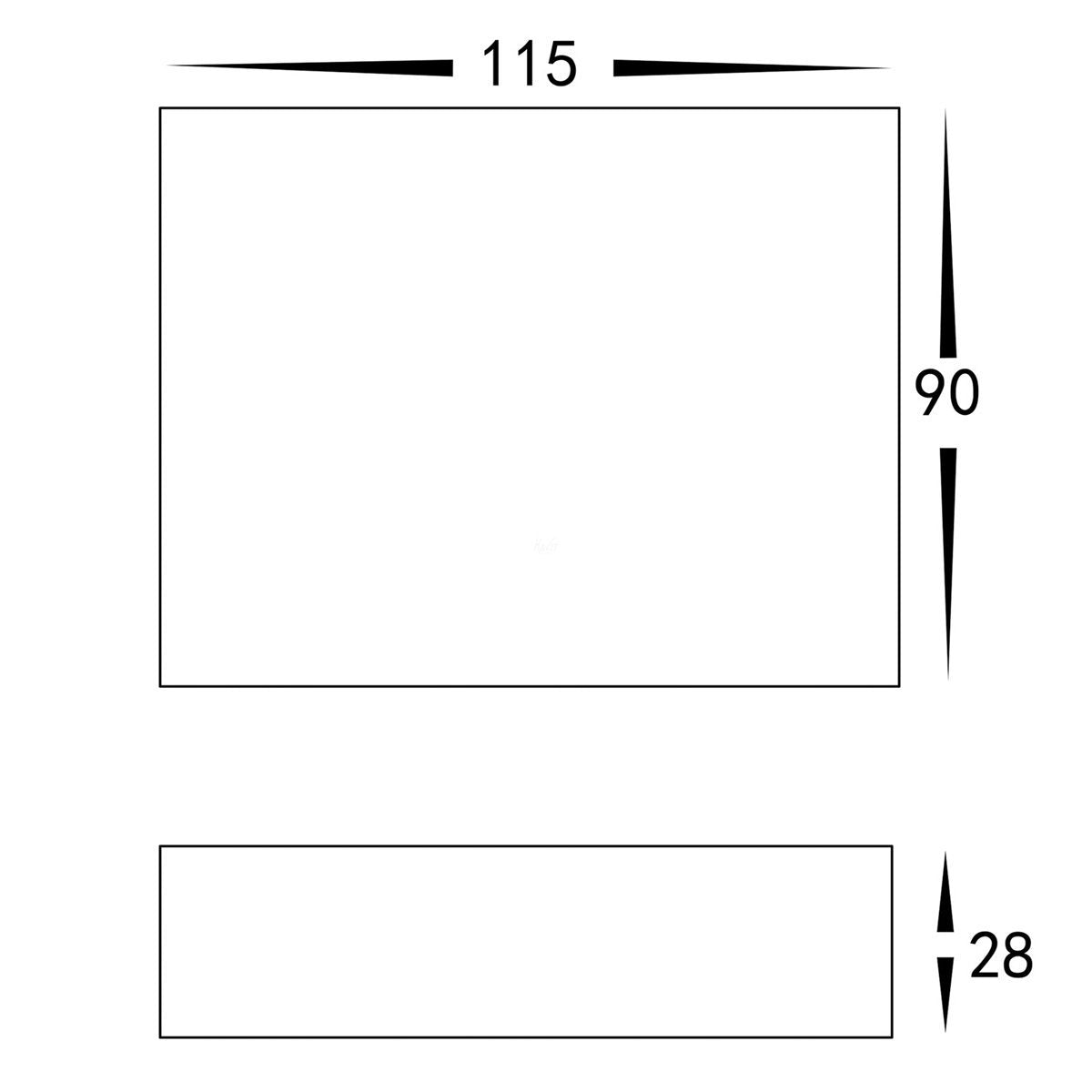 HV3646T-WHT Dimensions