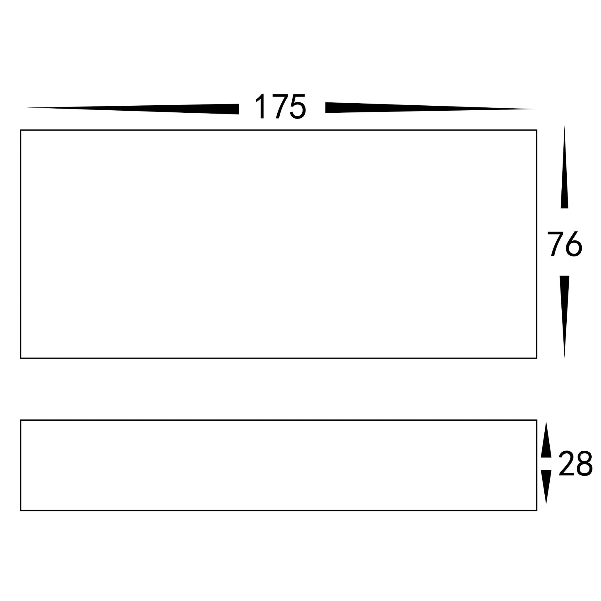 HV3647T-WHT - Essil White Fixed Down LED Wall Light