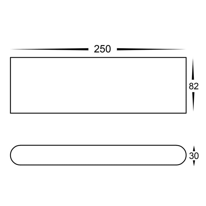HV3652T-BLK - Lisse Black Fixed Down LED Wall Light